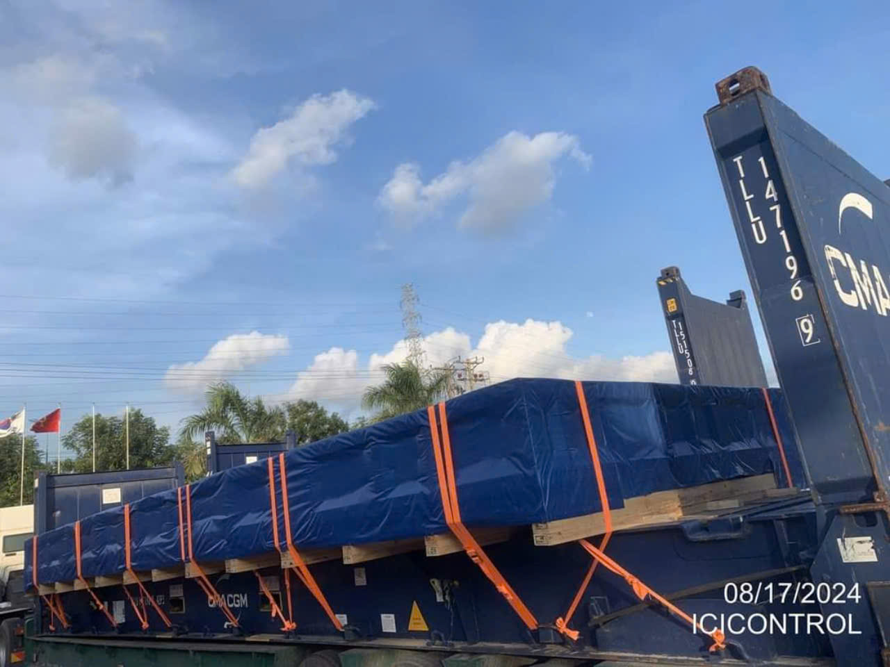 vận chuyển container flat rack 40'